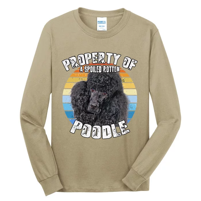 Poodle Black Retro Property Of Cute Dog Tall Long Sleeve T-Shirt