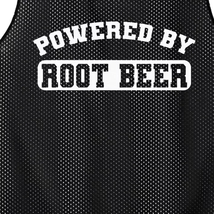 Powered By Root Beer Mesh Reversible Basketball Jersey Tank