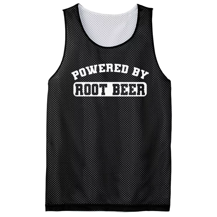 Powered By Root Beer Mesh Reversible Basketball Jersey Tank