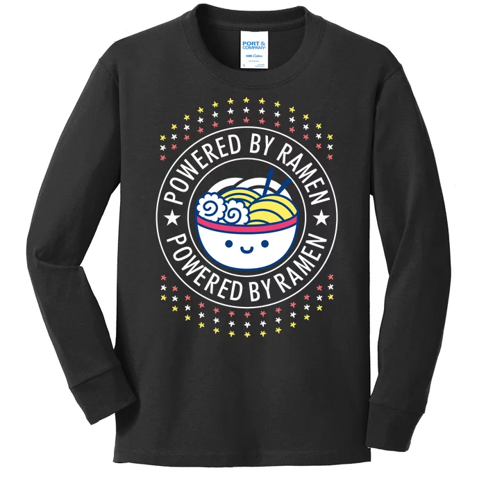 Powered By Ramen Kids Long Sleeve Shirt