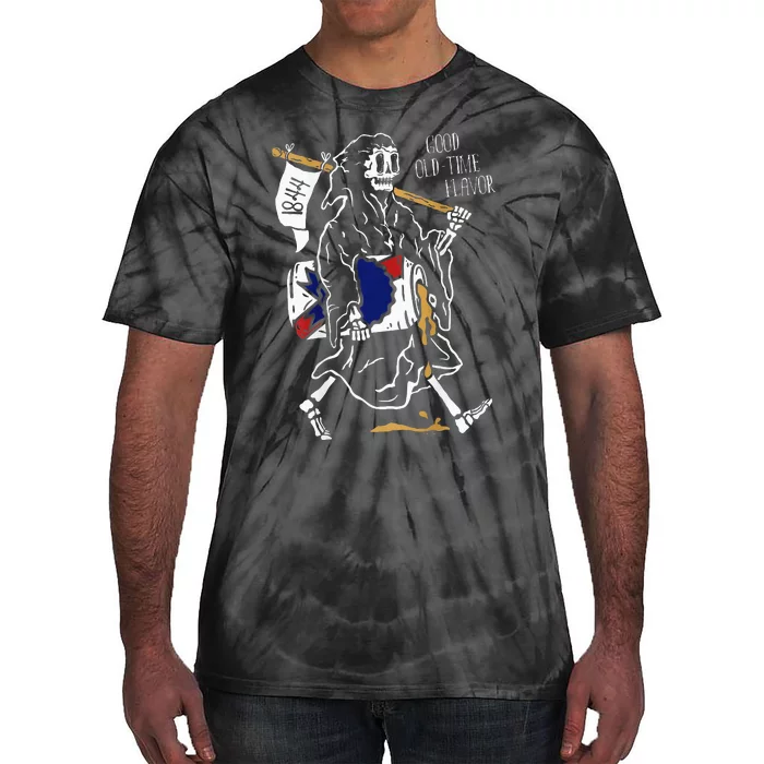 Pabst Blue Ribbon Beer Front Logo And Back Good Old Reaper Tie-Dye T-Shirt