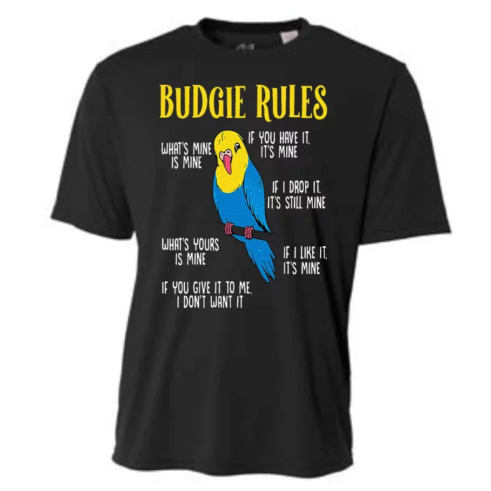 Parakeet Budgie Rules Bird Budgerigar Cooling Performance Crew T-Shirt