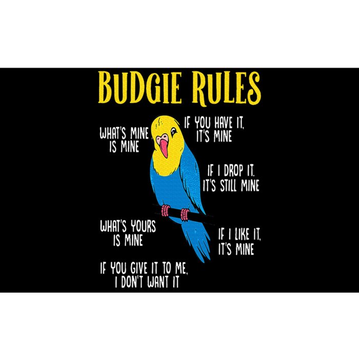 Parakeet Budgie Rules Bird Budgerigar Bumper Sticker