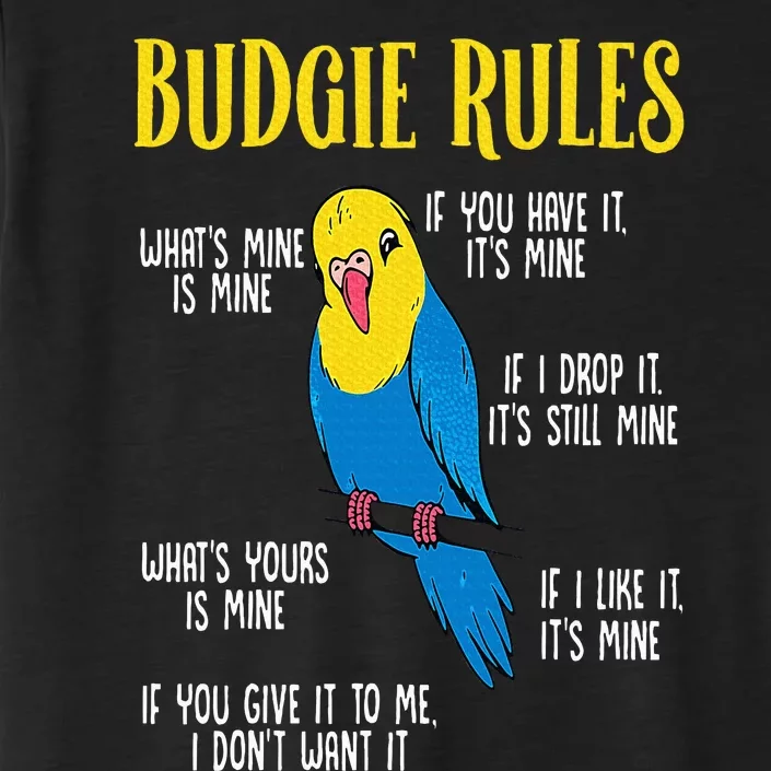 Parakeet Budgie Rules Bird Budgerigar ChromaSoft Performance T-Shirt