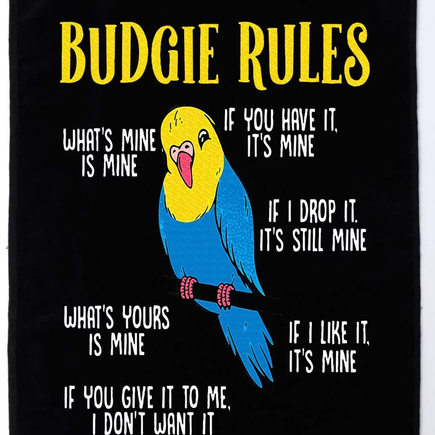 Parakeet Budgie Rules Bird Budgerigar Platinum Collection Golf Towel