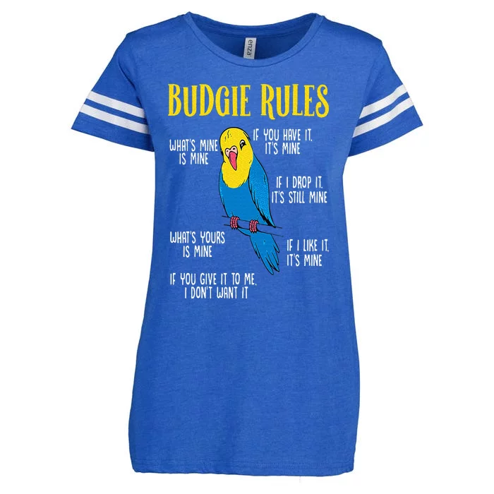 Parakeet Budgie Rules Bird Budgerigar Enza Ladies Jersey Football T-Shirt