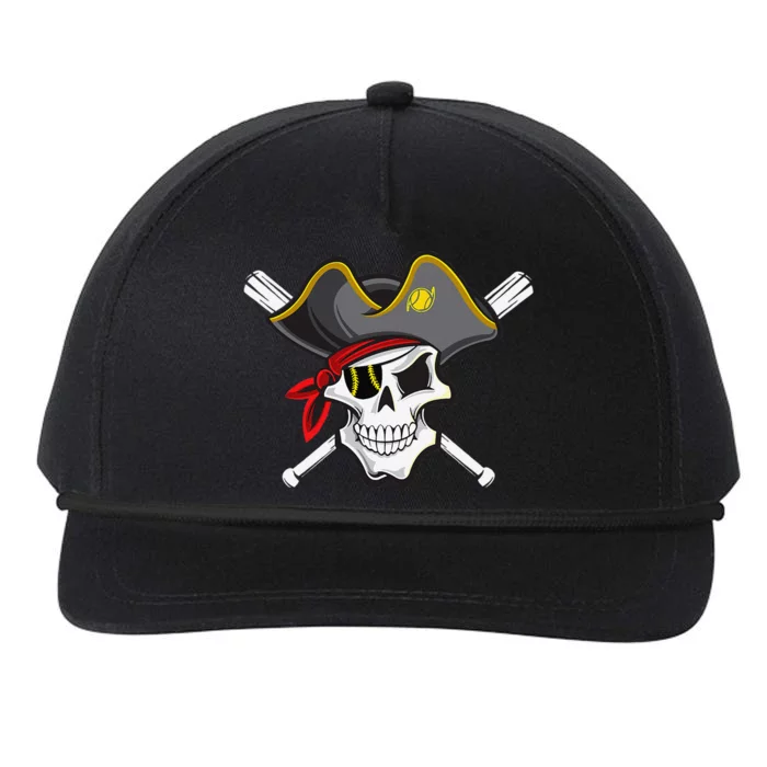 Pirate Baseball Skull Fans Of Pittsburgh Snapback Five-Panel Rope Hat