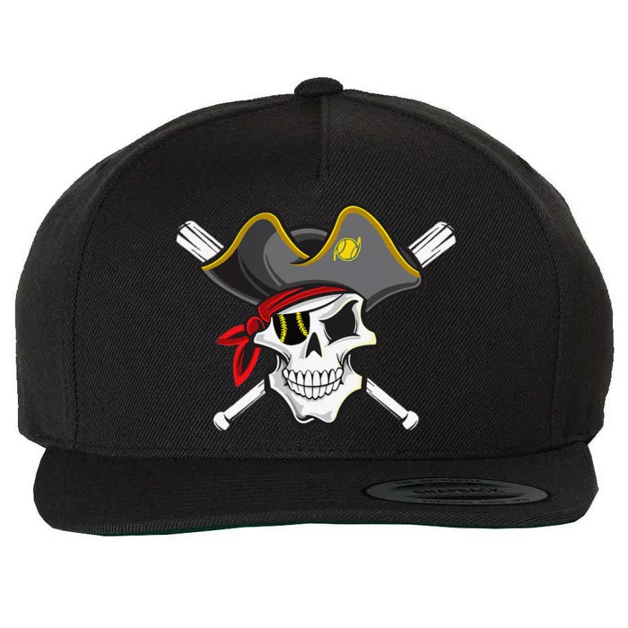 Pirate Baseball Skull Fans Of Pittsburgh Wool Snapback Cap