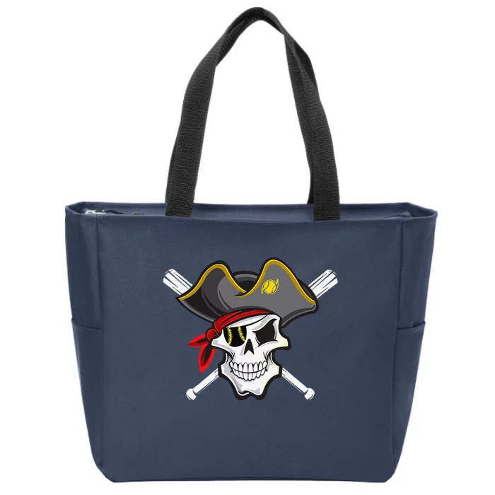 Pirate Baseball Skull Fans Of Pittsburgh Zip Tote Bag