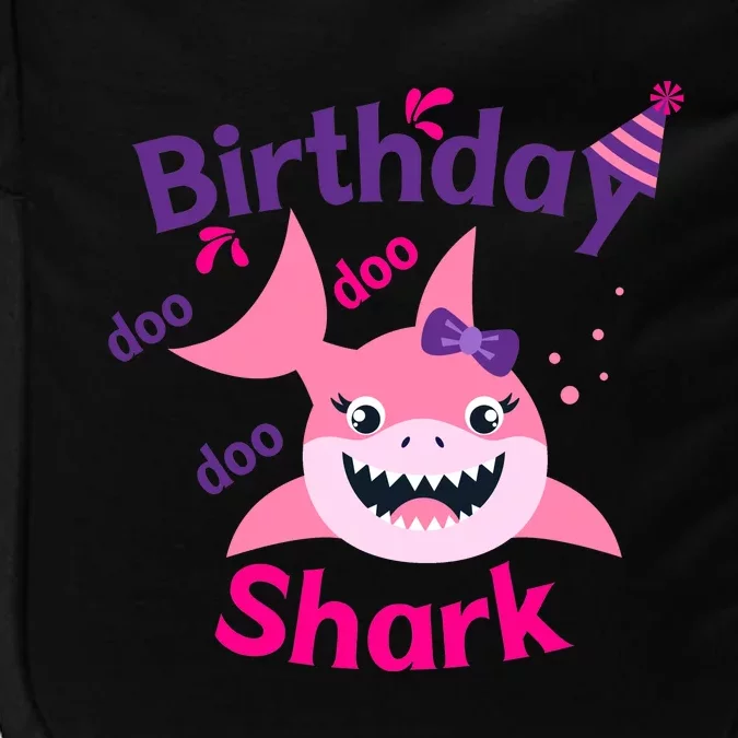 Pink Birthday Shark Doo Doo Doo Impact Tech Backpack