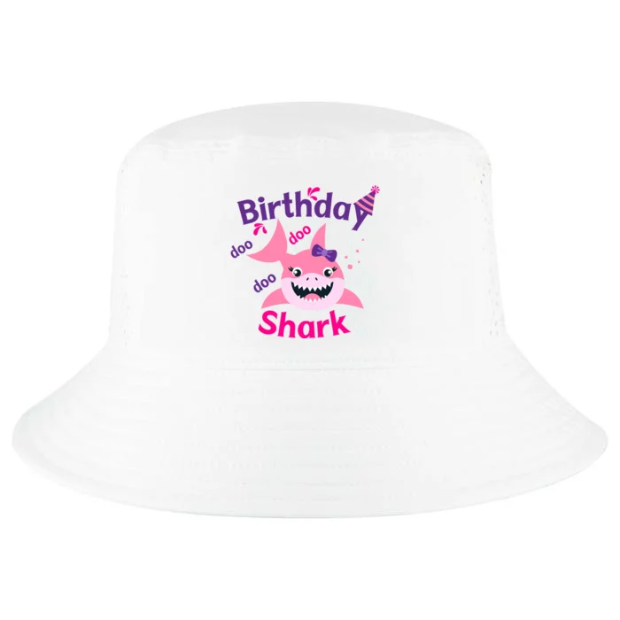 Pink Birthday Shark Doo Doo Doo Cool Comfort Performance Bucket Hat