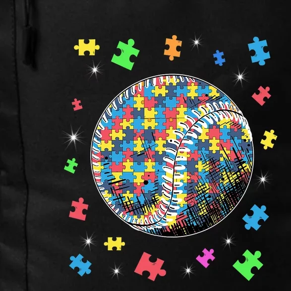 Puzzle Baseball Support Autism Awareness Daily Commute Backpack