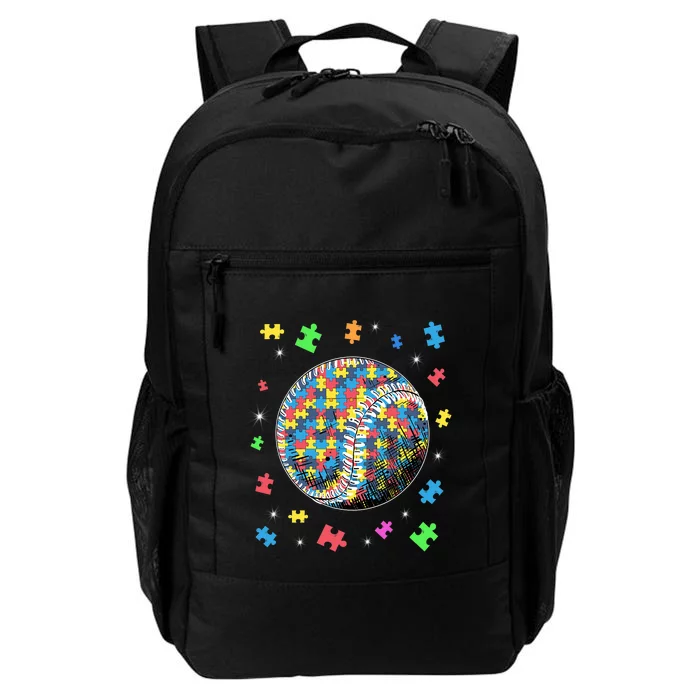 Puzzle Baseball Support Autism Awareness Daily Commute Backpack