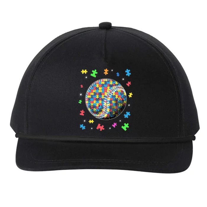 Puzzle Baseball Support Autism Awareness Snapback Five-Panel Rope Hat