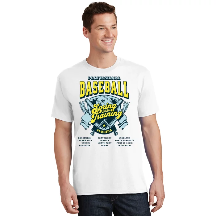 Professional Baseball Spring Training 2024 Florida Cities T-Shirt