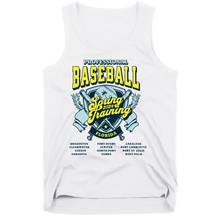 Professional Baseball Spring Training 2024 Florida Cities Tank Top