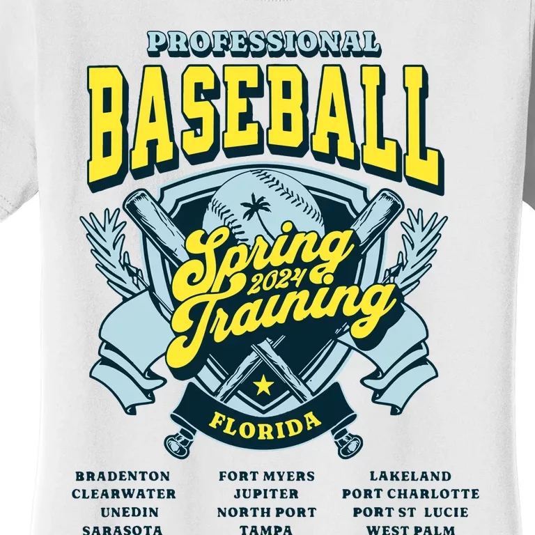 Professional Baseball Spring Training 2024 Florida Cities Women's T-Shirt