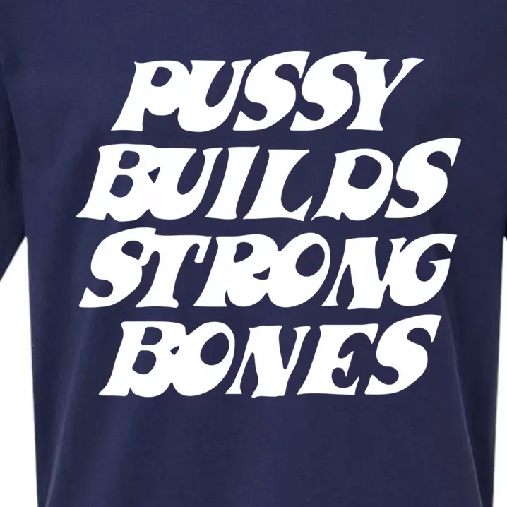 Pussy Builds Strong Bones Sueded Cloud Jersey T-Shirt