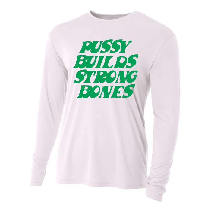 Pussy Builds Strong Bones Cooling Performance Long Sleeve Crew