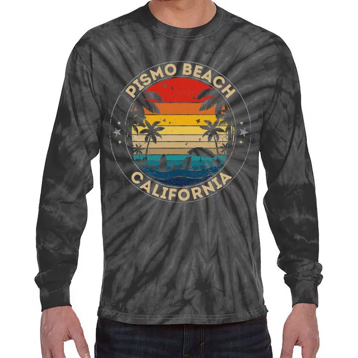 Pismo Beach Souvenir California Reminder Tie-Dye Long Sleeve Shirt