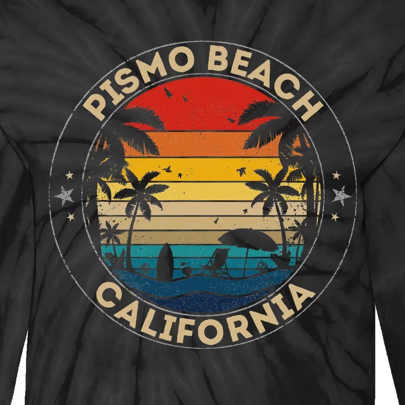 Pismo Beach Souvenir California Reminder Tie-Dye Long Sleeve Shirt