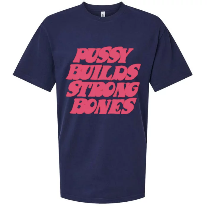 Pussy Builds Strong Bones Sueded Cloud Jersey T-Shirt