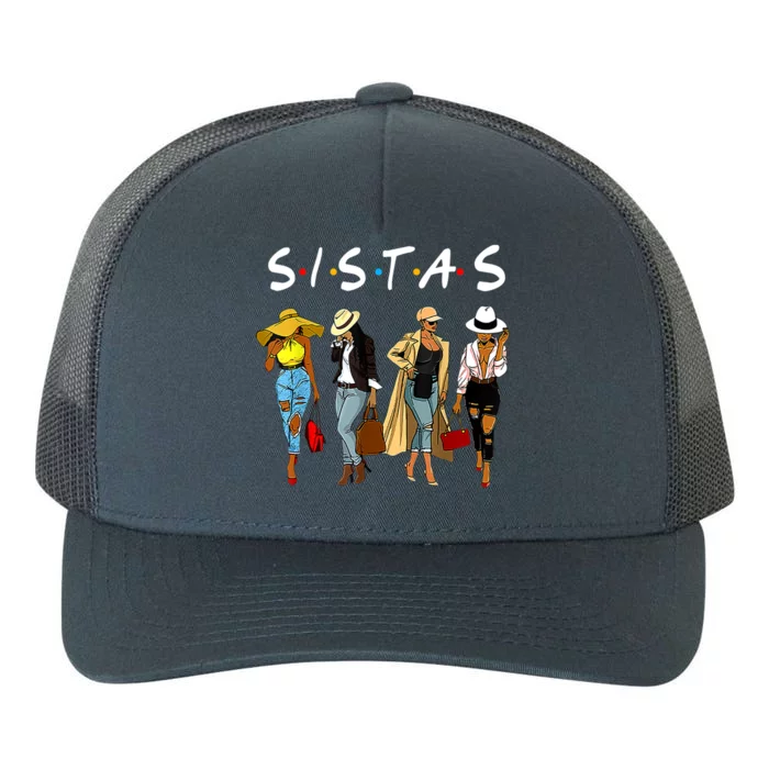 Proud Black Sistas Queen Melanin Afro African American Great Gift Yupoong Adult 5-Panel Trucker Hat