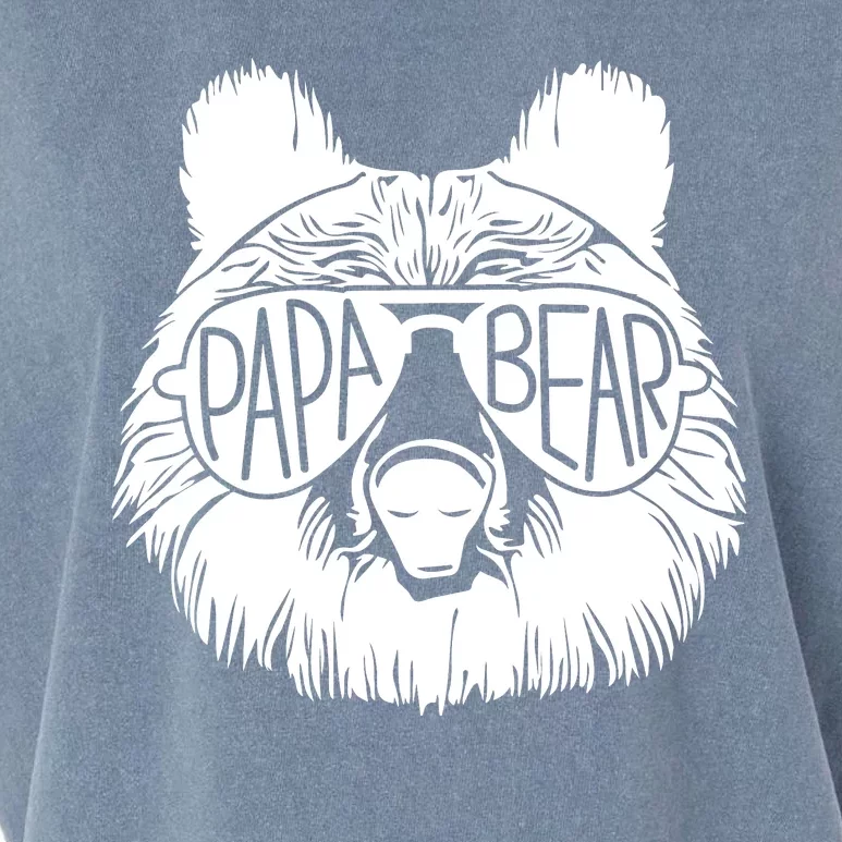 Papa Bear Sunglass Dad Fathers Day Husband Present Family Matching Garment-Dyed Women's Muscle Tee