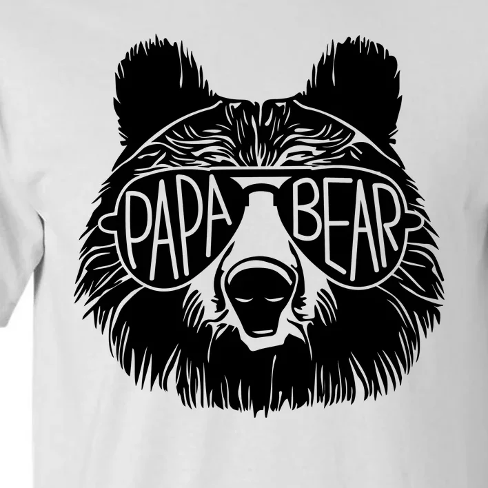 Papa Bear Sunglass Dad Fathers Day Husband Present Family Matching Tall T-Shirt