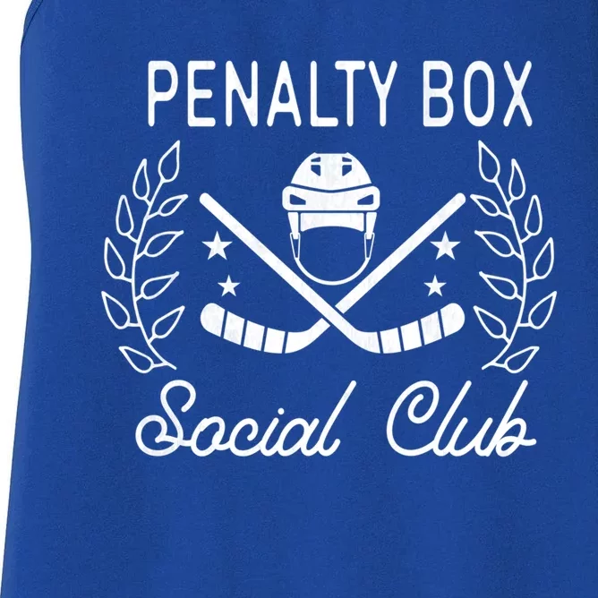 Penalty Box Social Club Ice Hockey Game Day Ice Hockey Mom Gift Women's Racerback Tank