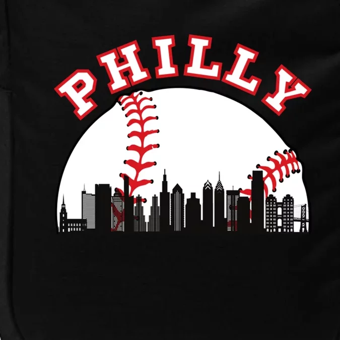 Philly Baseball Shirt Philadelphia Baseball PA Cityscape Skyline Impact Tech Backpack