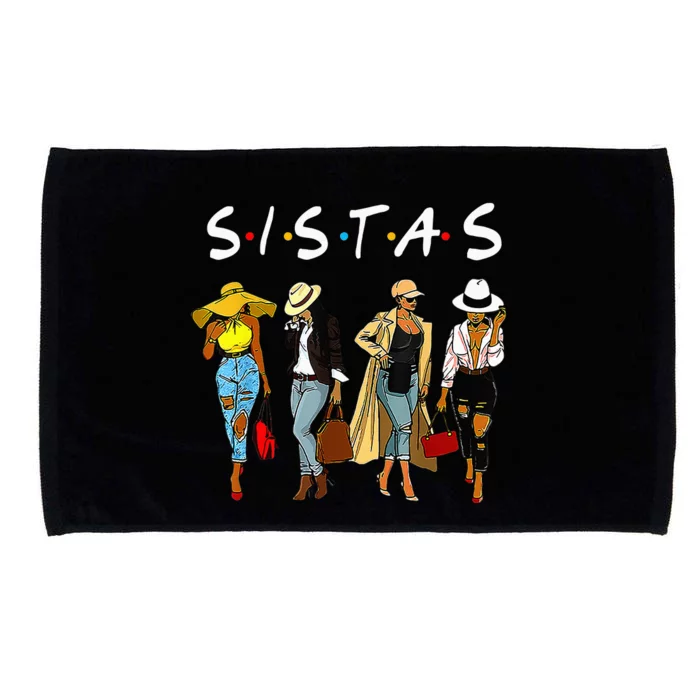 Proud Black Sistas Queen Melanin Afro African American Microfiber Hand Towel