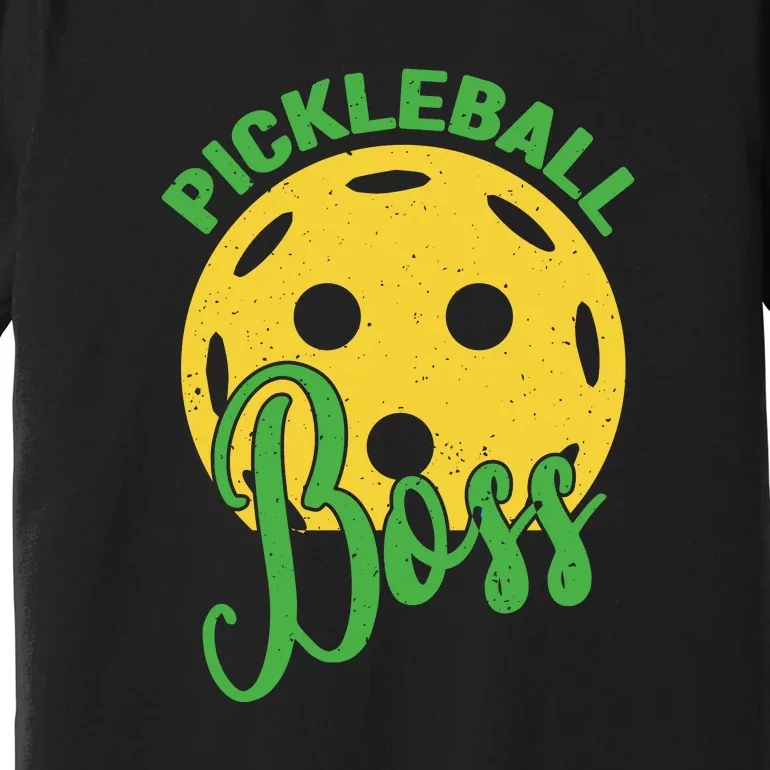 Pickleball Boss Sport Gift Premium T-Shirt