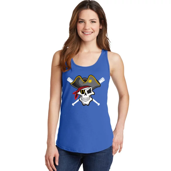 Pirate Baseball Skull Fans Of Pittsburgh Gift Ladies Essential Tank