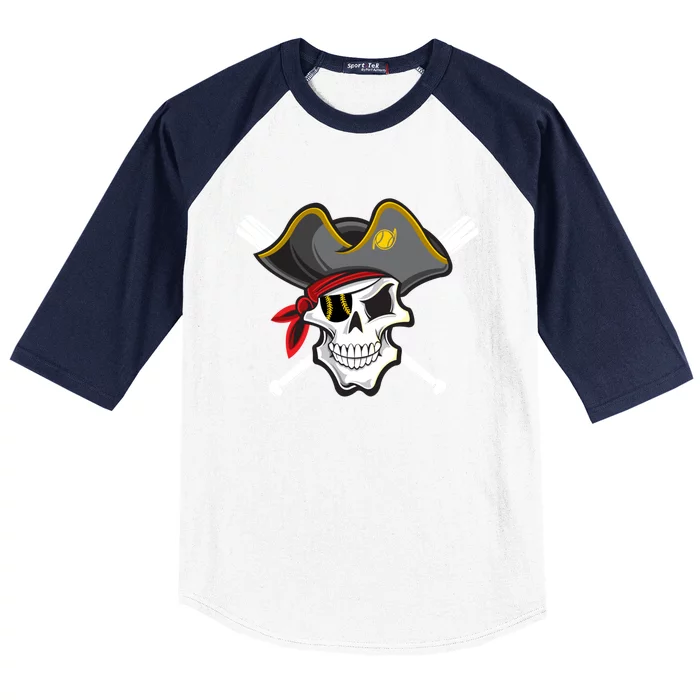 Pirate Baseball Skull Fans Of Pittsburgh Gift Baseball Sleeve Shirt