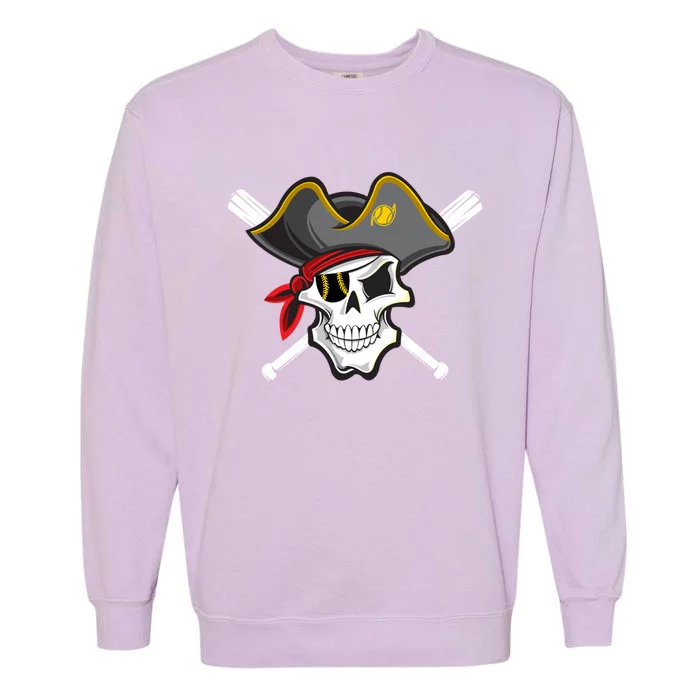 Pirate Baseball Skull Fans Of Pittsburgh Gift Garment-Dyed Sweatshirt