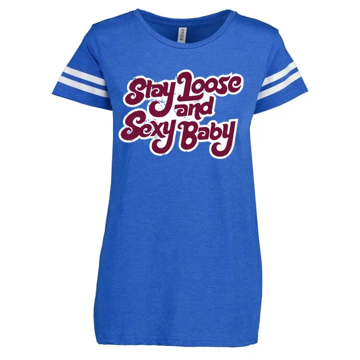 Philadelphia Baseball Stay Loose And Sexy Enza Ladies Jersey Football T-Shirt