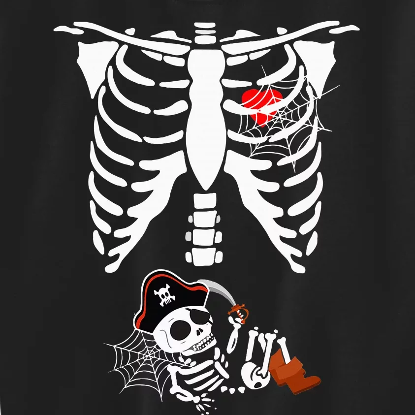 Pirate Baby Skeleton Xray Halloween Costume Kids Sweatshirt