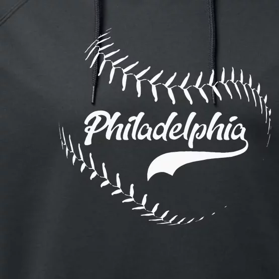 Philadelphia Baseball Swoosh Performance Fleece Hoodie