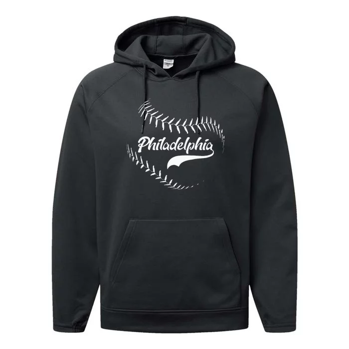 Philadelphia Baseball Swoosh Performance Fleece Hoodie