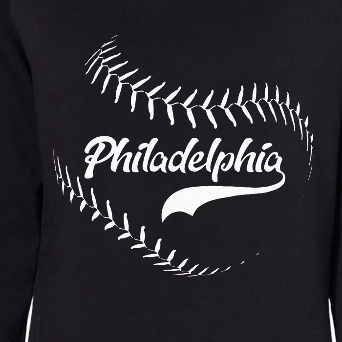 Philadelphia Baseball Swoosh Womens California Wash Sweatshirt