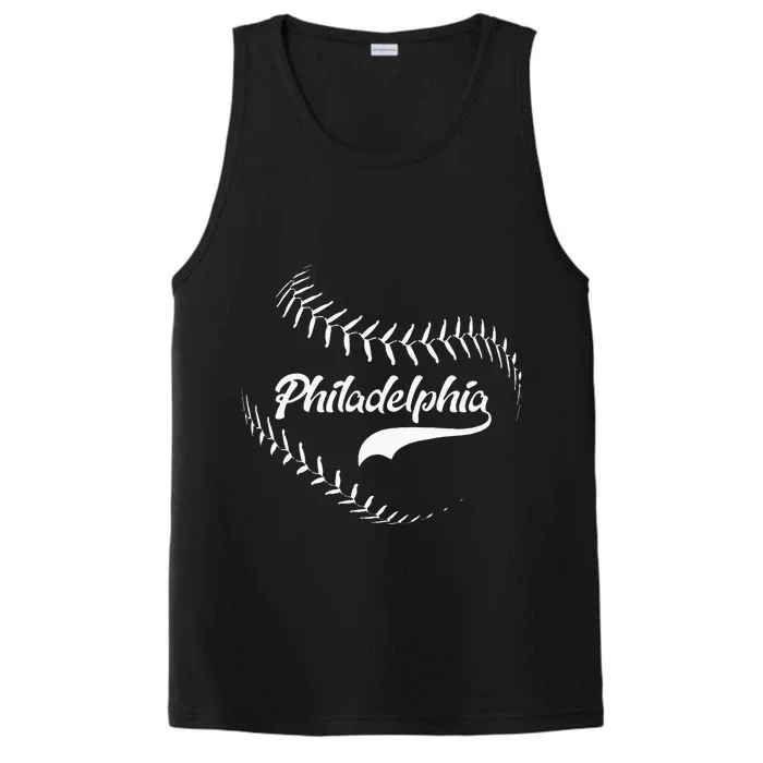 Philadelphia Baseball Swoosh Performance Tank