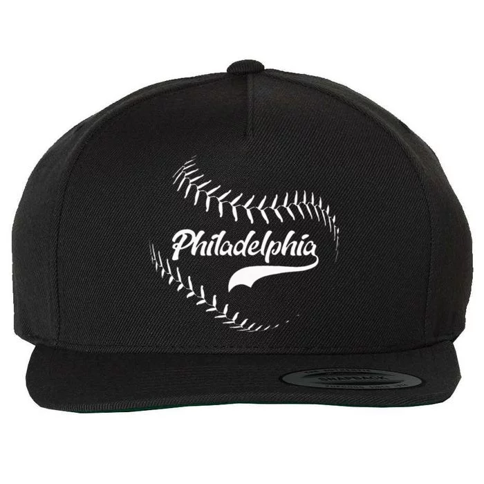 Philadelphia Baseball Swoosh Wool Snapback Cap