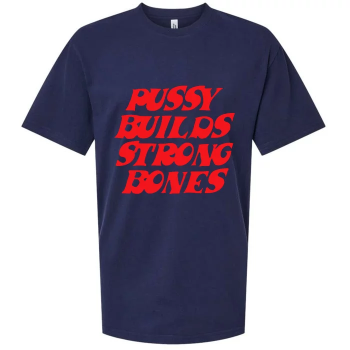 Pussy Builds Strong Bones Sueded Cloud Jersey T-Shirt