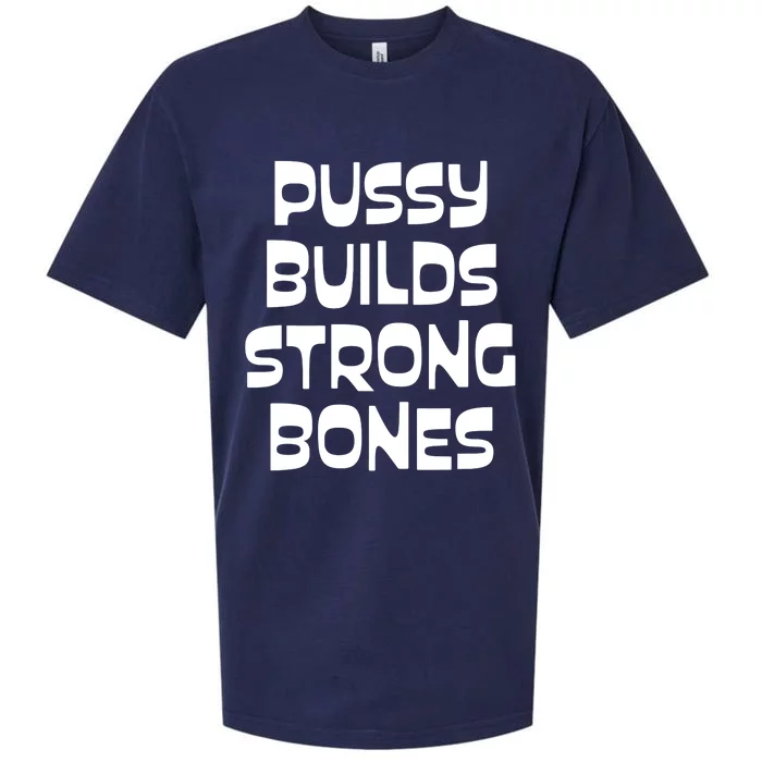 PUSSY BUILDS STRONG BONES Sueded Cloud Jersey T-Shirt