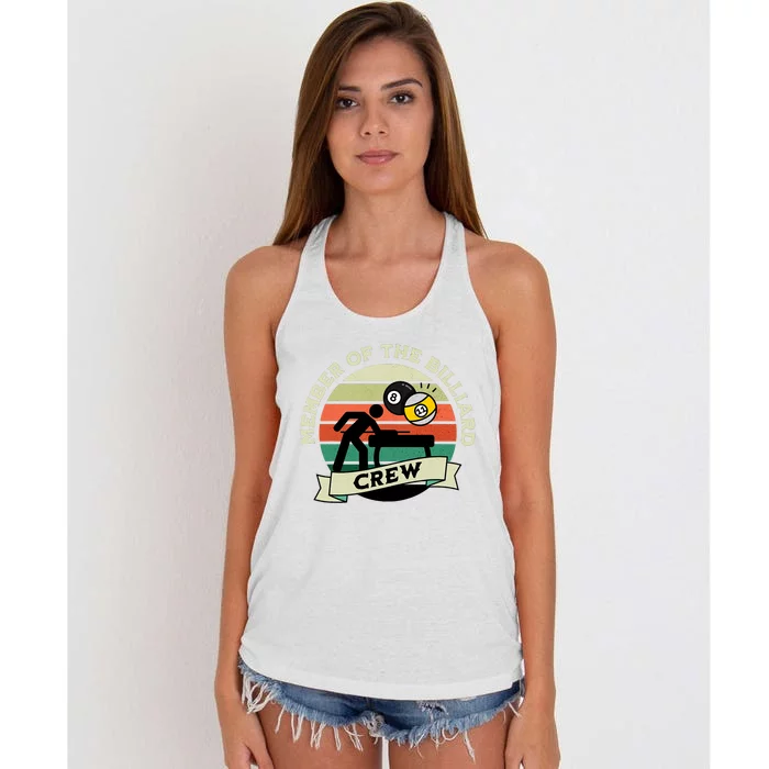 Pool Billiard Squad Team 8 Ball Pool Player Billiard Women's Knotted Racerback Tank