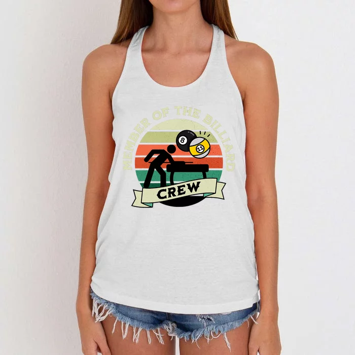 Pool Billiard Squad Team 8 Ball Pool Player Billiard Women's Knotted Racerback Tank