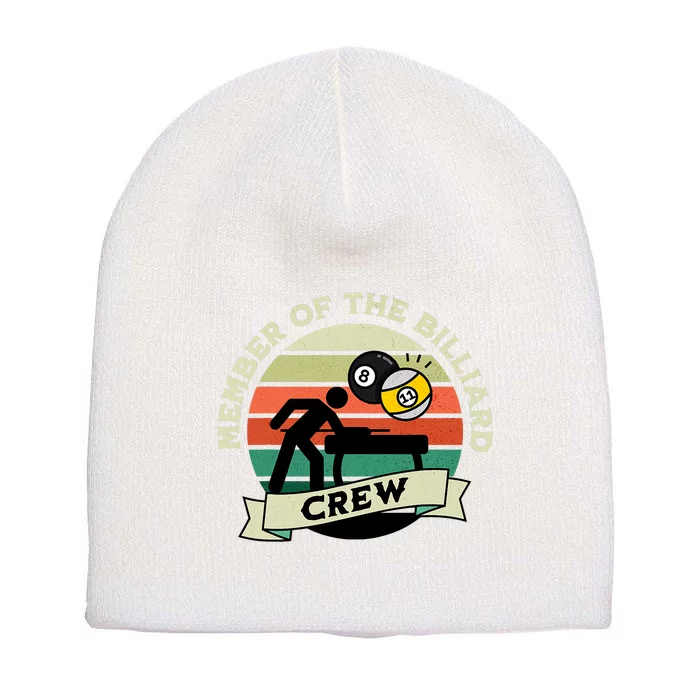 Pool Billiard Squad Team 8 Ball Pool Player Billiard Short Acrylic Beanie