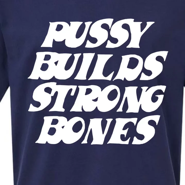 Pussy Builds Strong Bones Sueded Cloud Jersey T-Shirt