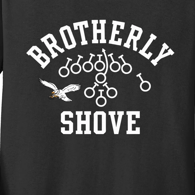 Philadelphia Brotherly Shove Kids Long Sleeve Shirt